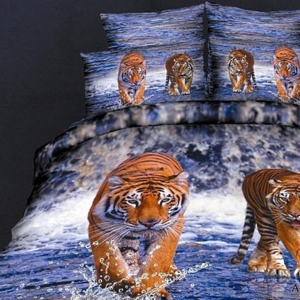 Комплект постельного белья с 3D-фотопечатью, - фото 1