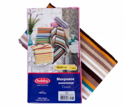 Махровое полотенце 100% хлопок (40x80 см), 1501001239, коричневый, 40x80 - фото 1