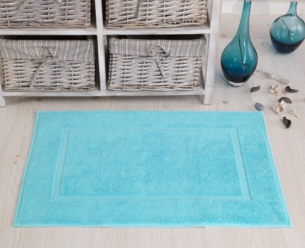 Коврик махровый (50x70 см), 2760/CHAR001, бирюзовый, 50x70 - фото 1