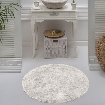 Коврик для ванной кружевной 100% хлопок (75x75 см), S.075крем, кремовый, 75x75 - фото 1