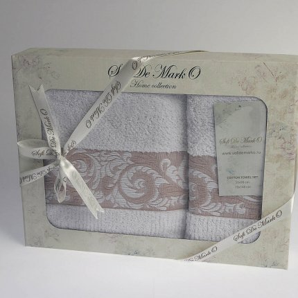 Комплект махровых полотенец, S.032бел, белый - фото 1