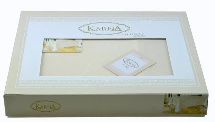 Скатерть прямоугольная с кантом (160x220 см), 3015/CHAR004, кремовый, 160x220 - фото 2